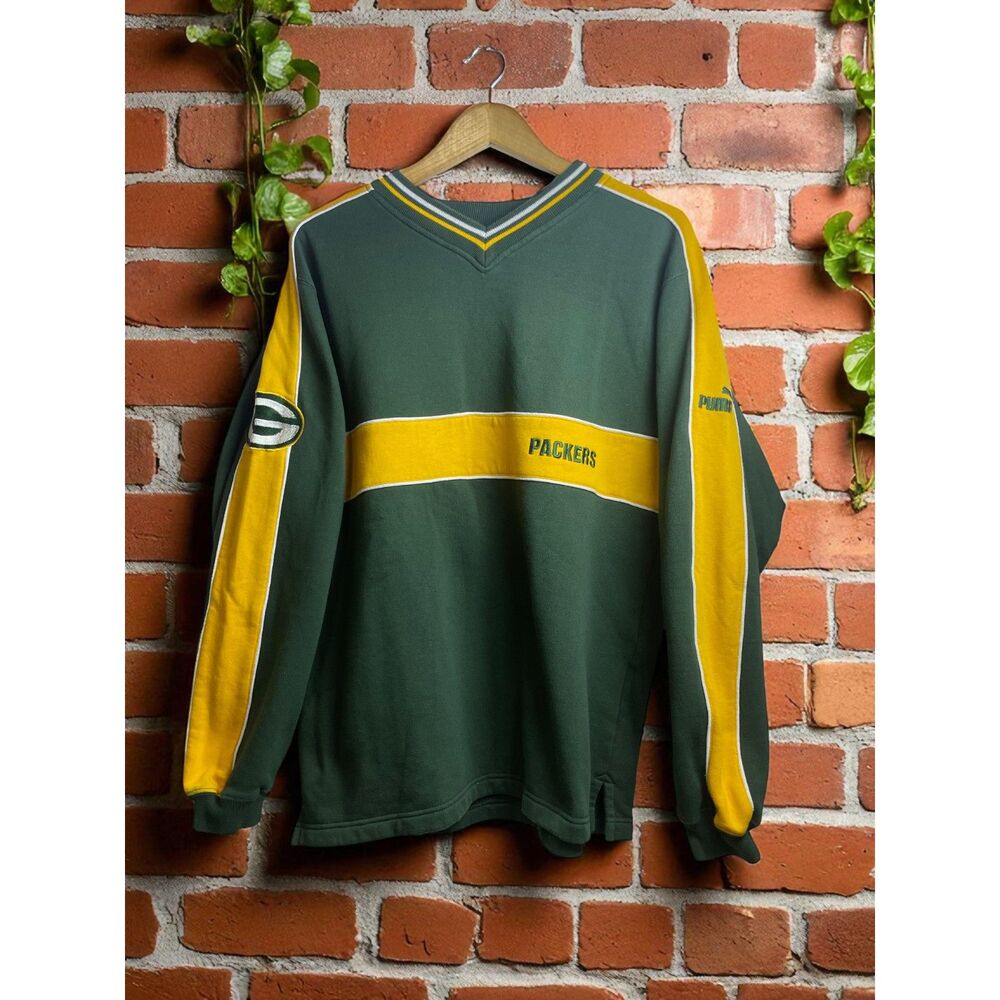 Green Bay Packers Vintage Puma Crewneck - Size M